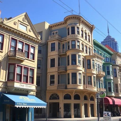 Historic buildings in the Fillmore District of San Francisco