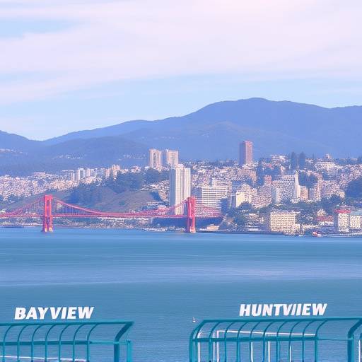 View of Bayview-Hunters Point with the San Francisco Bay in the background